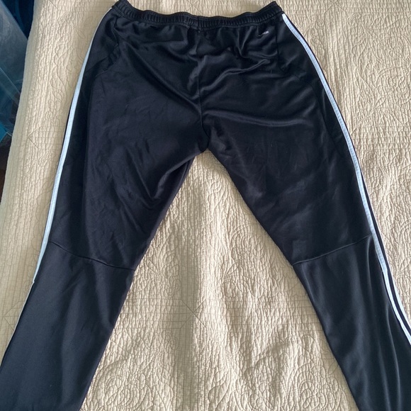 Adidas Sweatpants XL Black with White Stripes - Picture 2 of 2